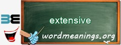 WordMeaning blackboard for extensive